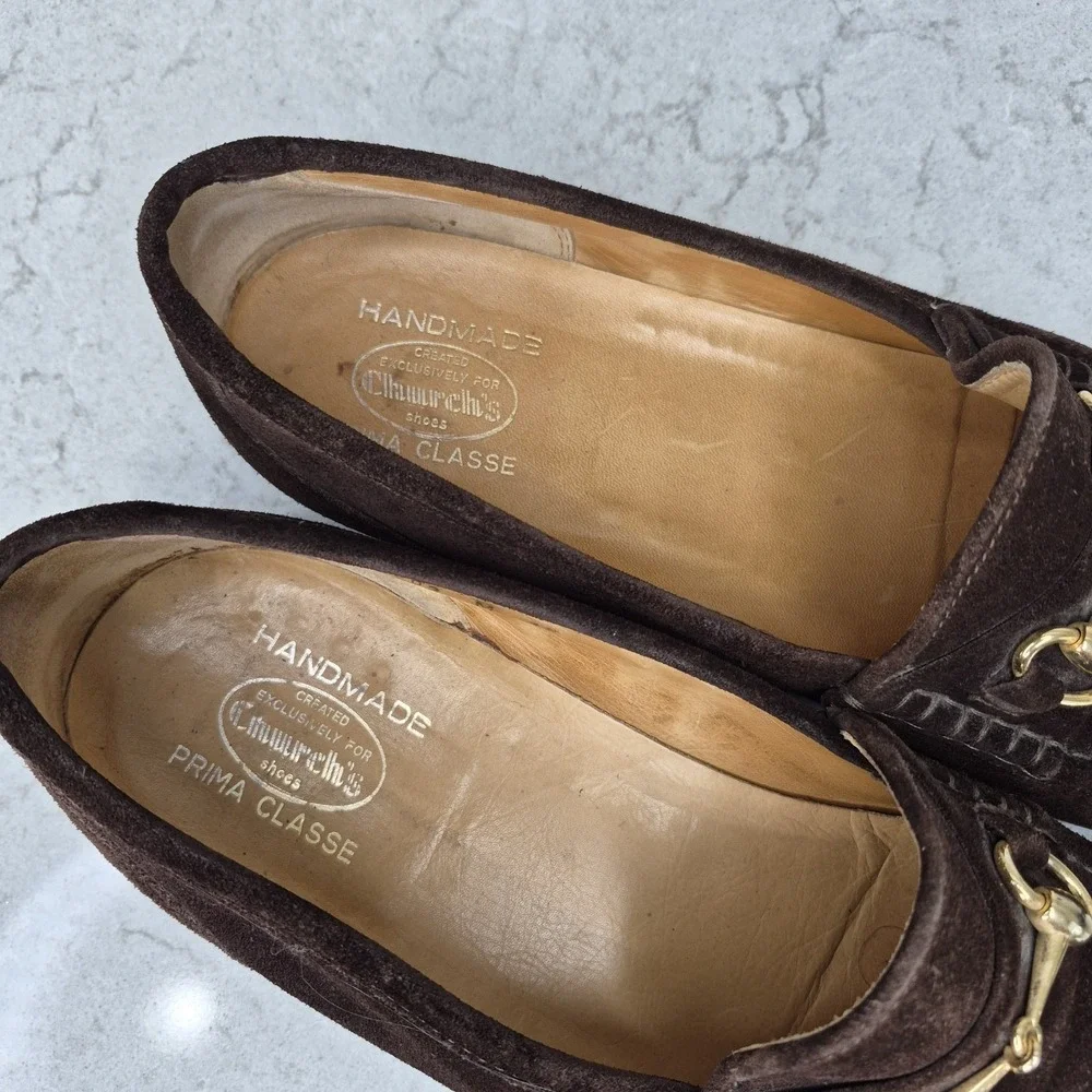 Church's Black Suede Horsebit Loafers Men's UK 12 / US 13 England‎ Gucci Style